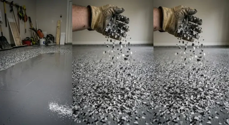 epoxy flooring dynamic flake broadcast in savannah, ga